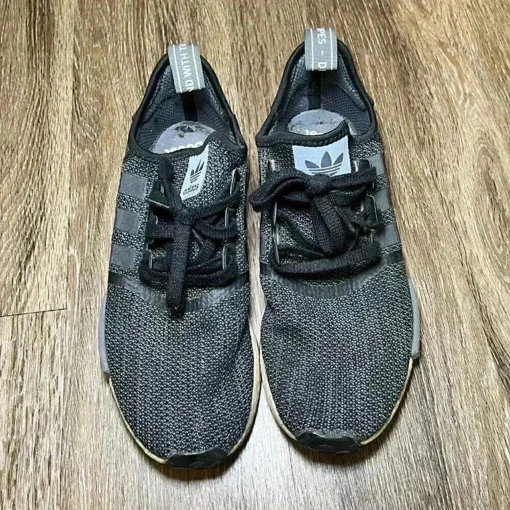 Mens Adidas NMD R1 Black Sneakers - 9